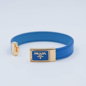 Prada Jewelry - Prada Saffiano Signature Logo Cuff Bracelet Prada Jewelry - Prada Saffiano Signature Logo Cuff Bracelet
